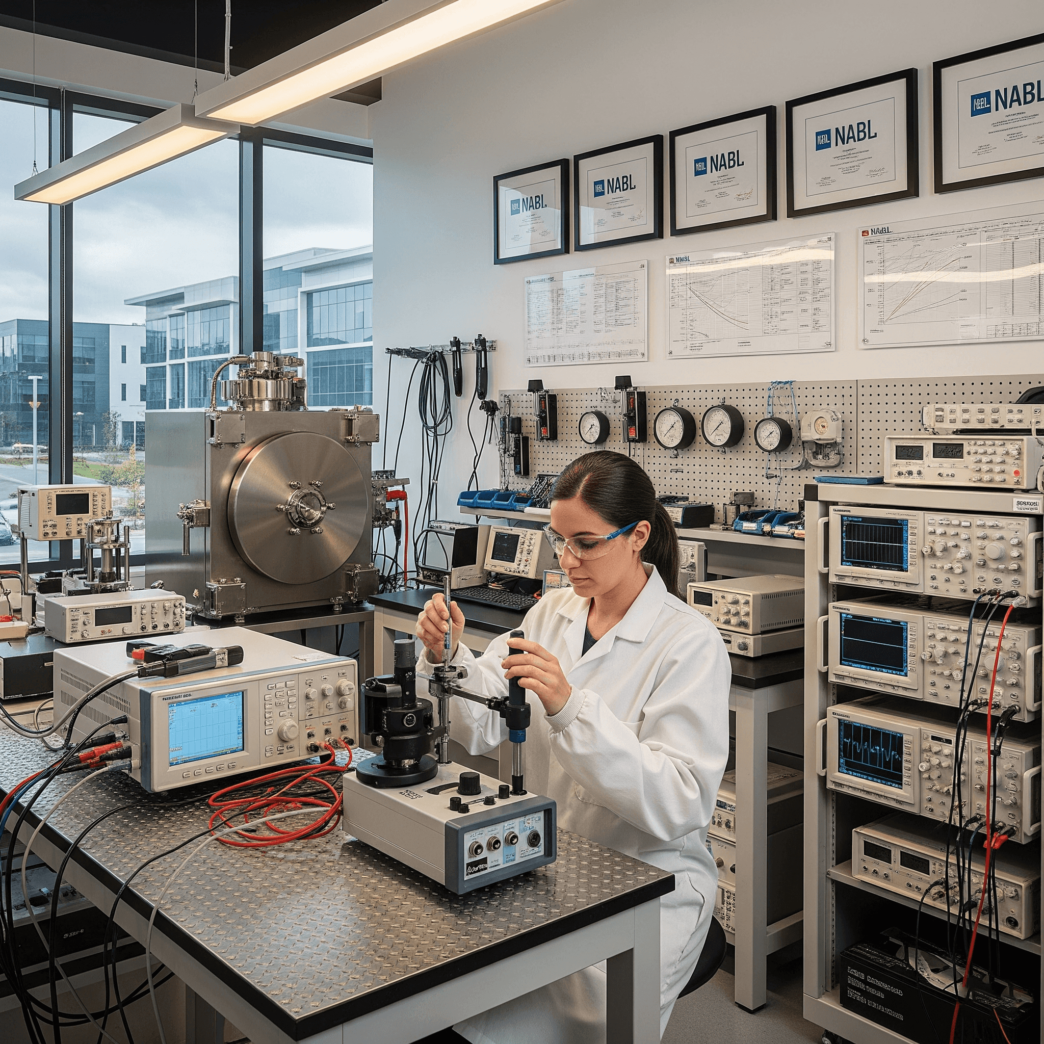 Inside our NABL-accredited calibration laboratory